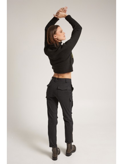 PANTALON CARGO NEGRO