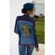 CHAQUETA ABGELOU DENIM BLUE PALM TREES